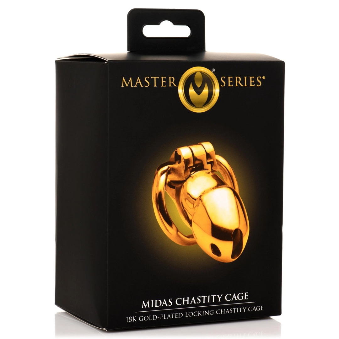Midas Locking Chastity Cage - 18K Gold-Plated - Gold 2