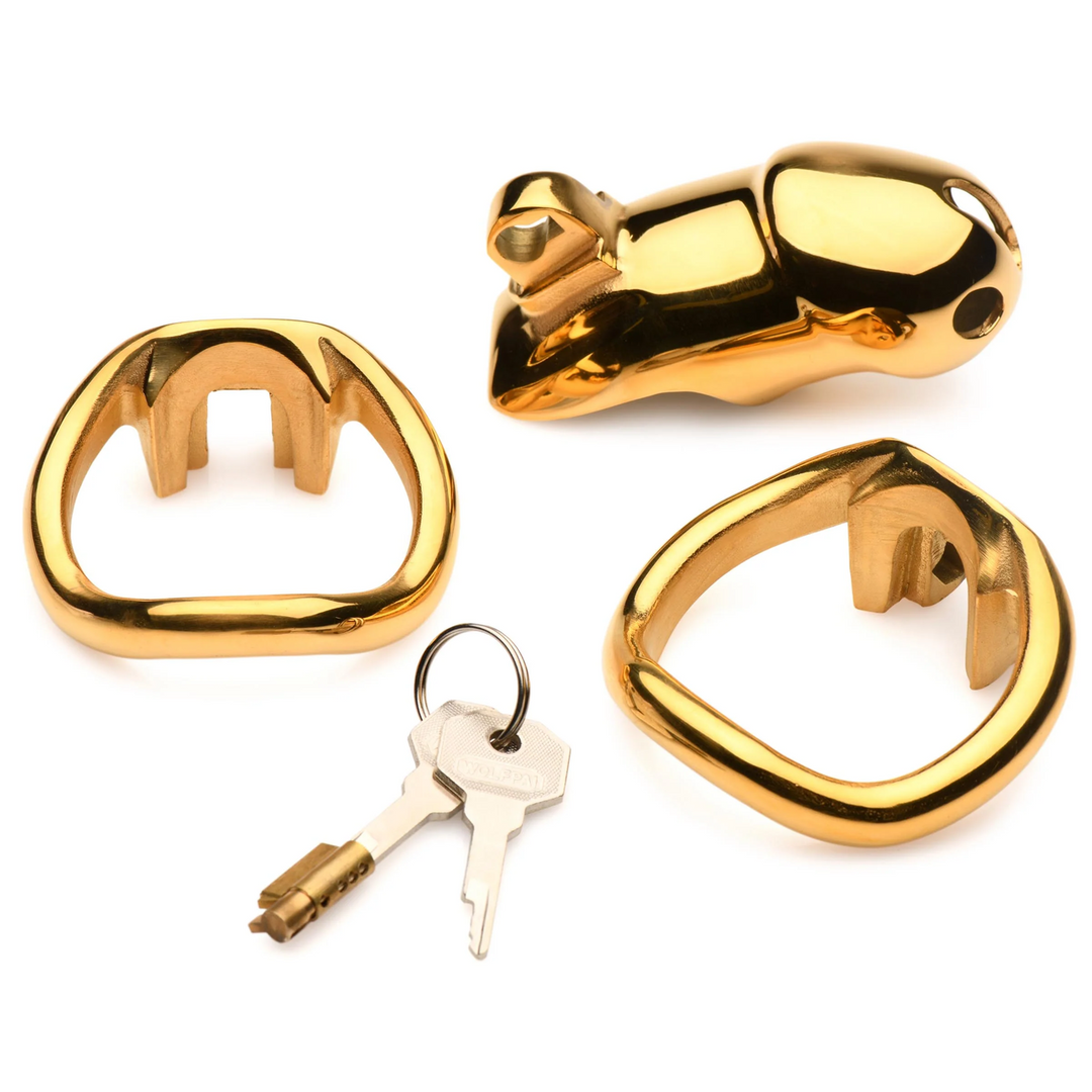 Midas Locking Chastity Cage - 18K Gold-Plated - Gold 3