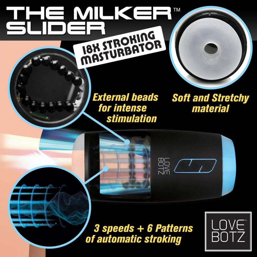 The Milker Slider Stroking Masturbator - Black 5