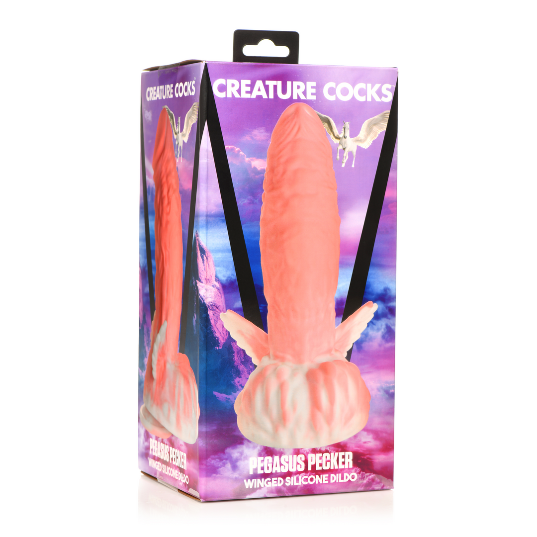 Pegasus - Pecker Winged Silicone Dildo - Pink 2