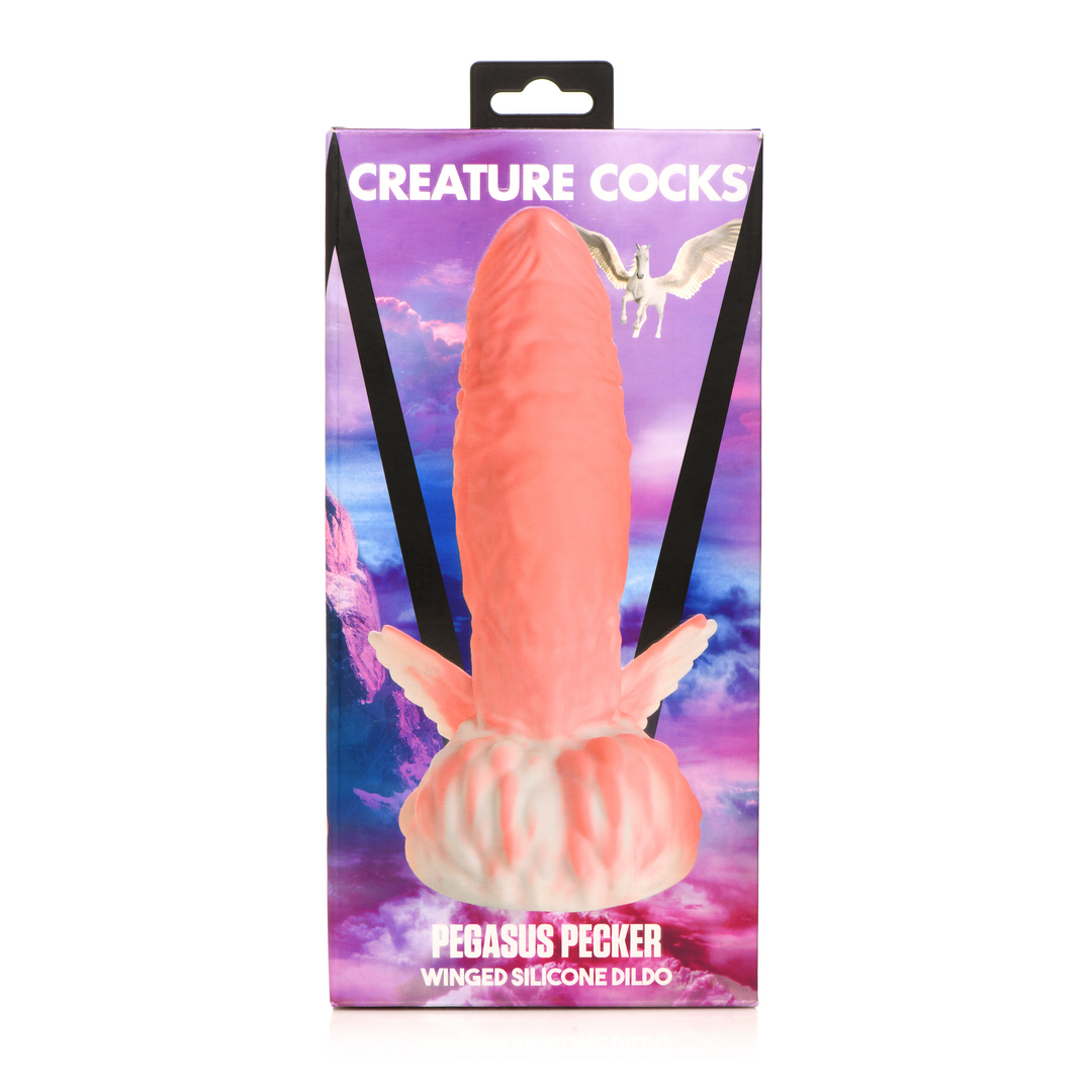 Pegasus - Pecker Winged Silicone Dildo - Pink 3