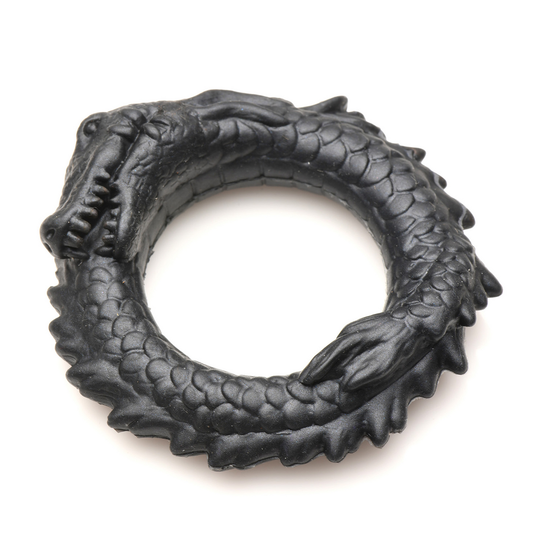 Black Caiman - Silicone Cock Ring - Black 4