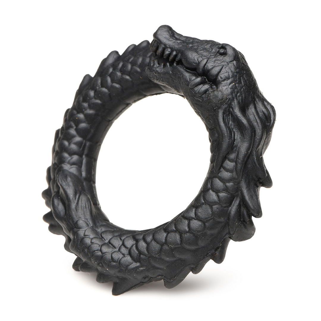 Black Caiman - Silicone Cock Ring - Black 5