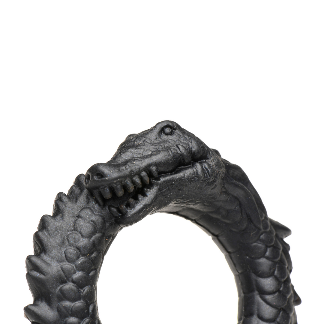 Black Caiman - Silicone Cock Ring - Black 6
