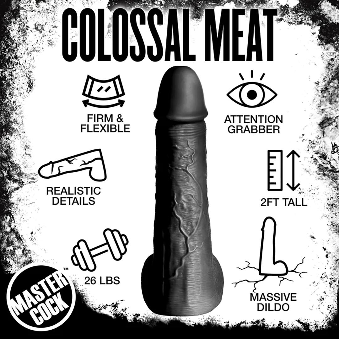 Moby Super Dildo - 2 ft / 60 cm - Black 5