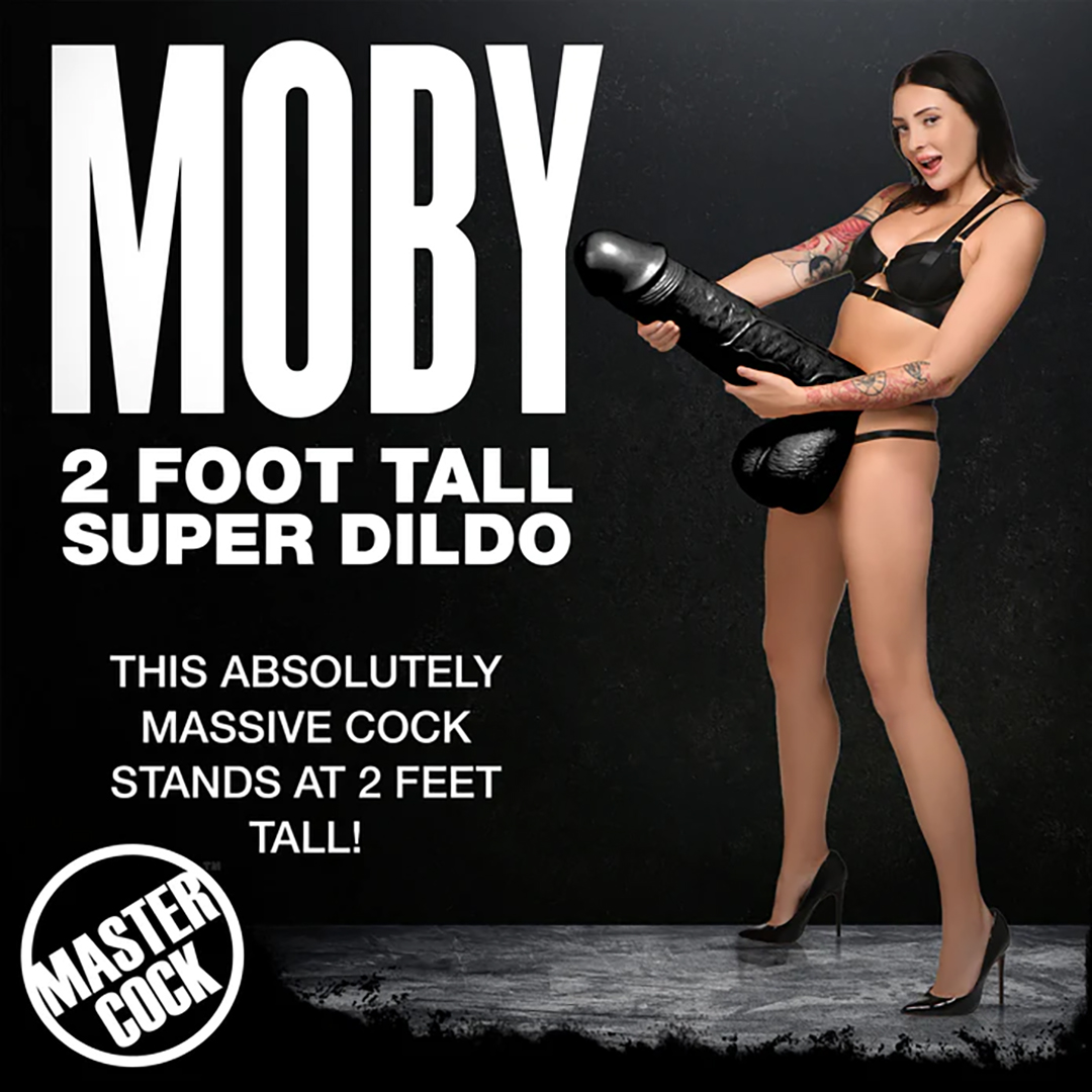 Moby Super Dildo - 2 ft / 60 cm - Black 6