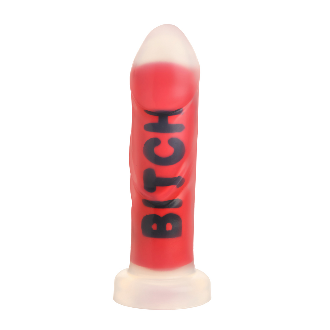 BITCH - Silicone Dildo - Red