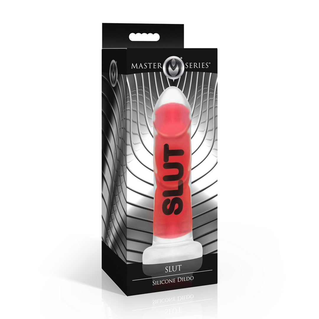 SLUT - Silicone Dildo - Red 2
