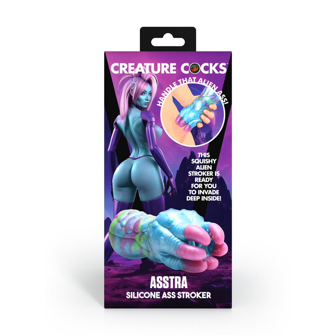 Asstra - Silicone Ass Stroker - Blue/Purple 3