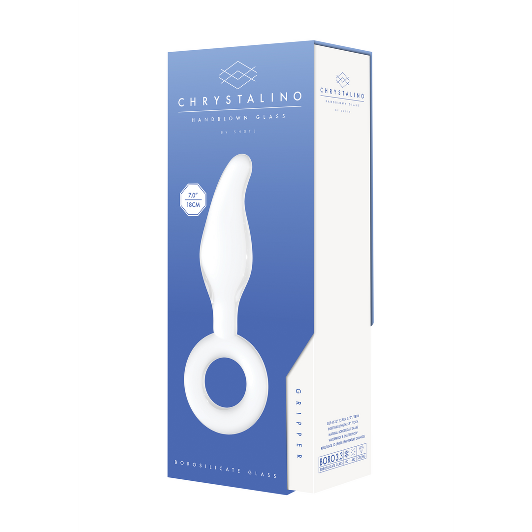 Gripper - Glass Dildo with Ring 2