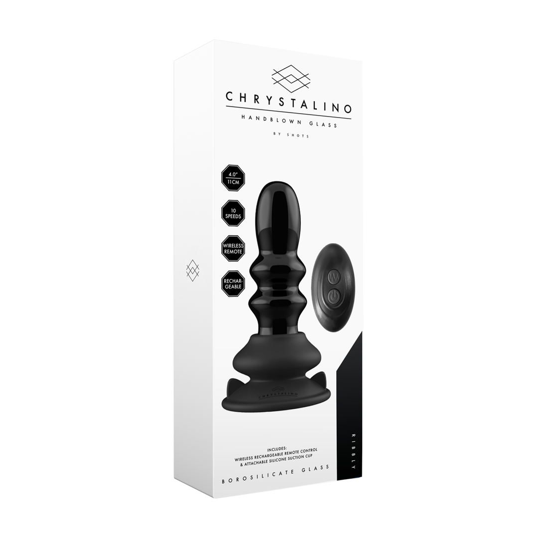 Ribbly - Glass Ribble Vibrator with Suction Cup 2