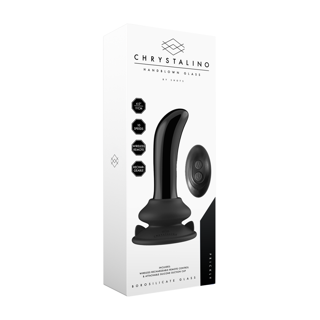 Prickly - Smooth Glass G-Spot Vibrator with Remote Control 2