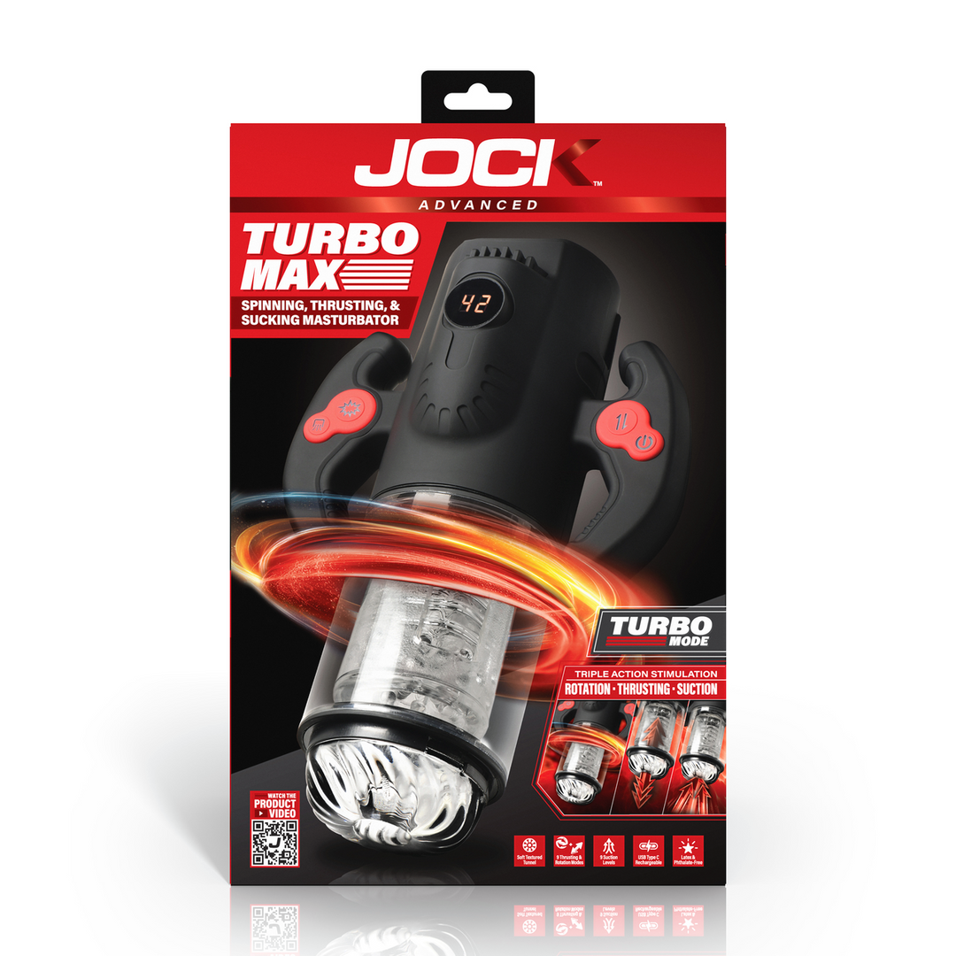 Turbo Max - Spinning Thrusting and Sucking Masturbator - Transparent/Black 3