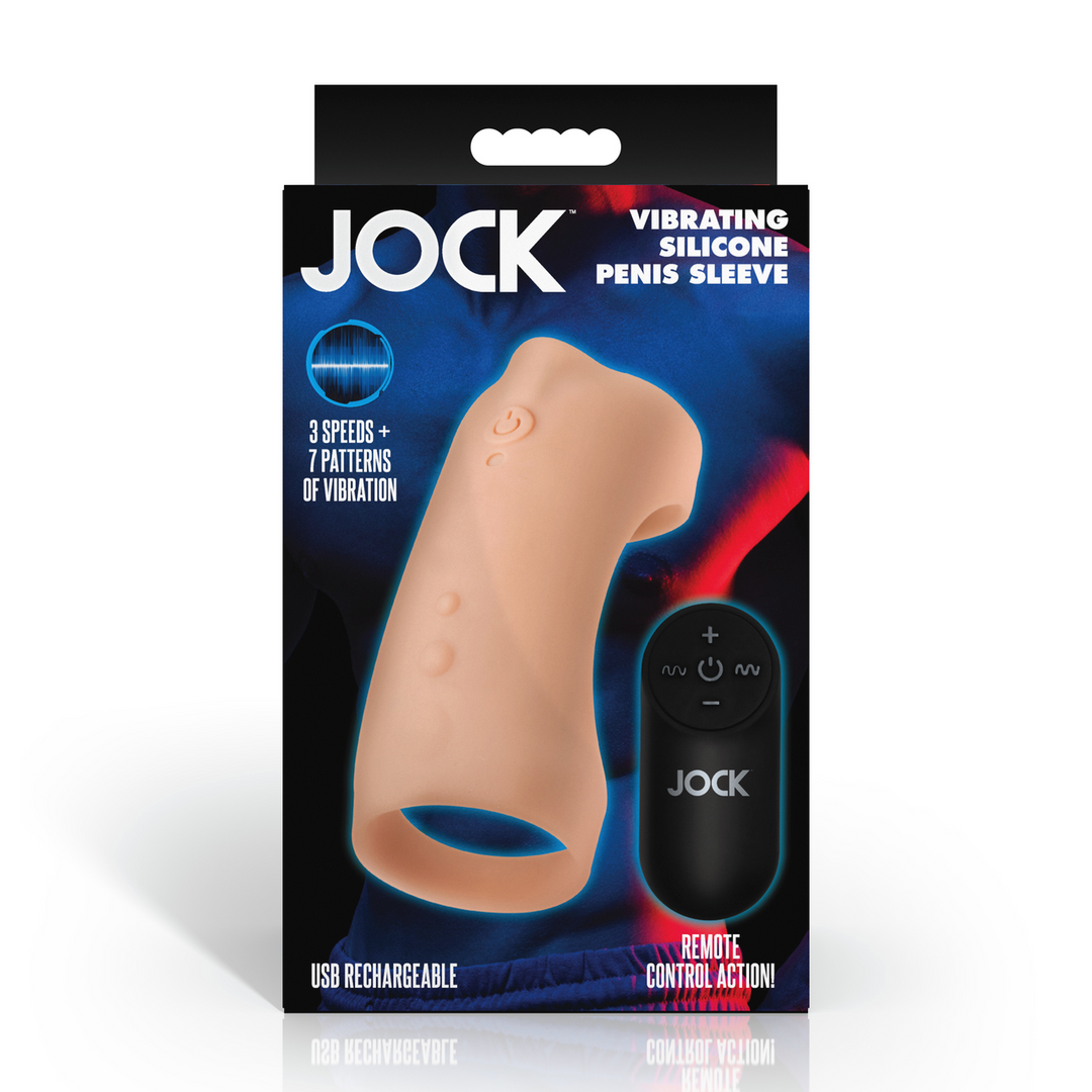 Vibrating Silicone Penis Sleeve - Light 3