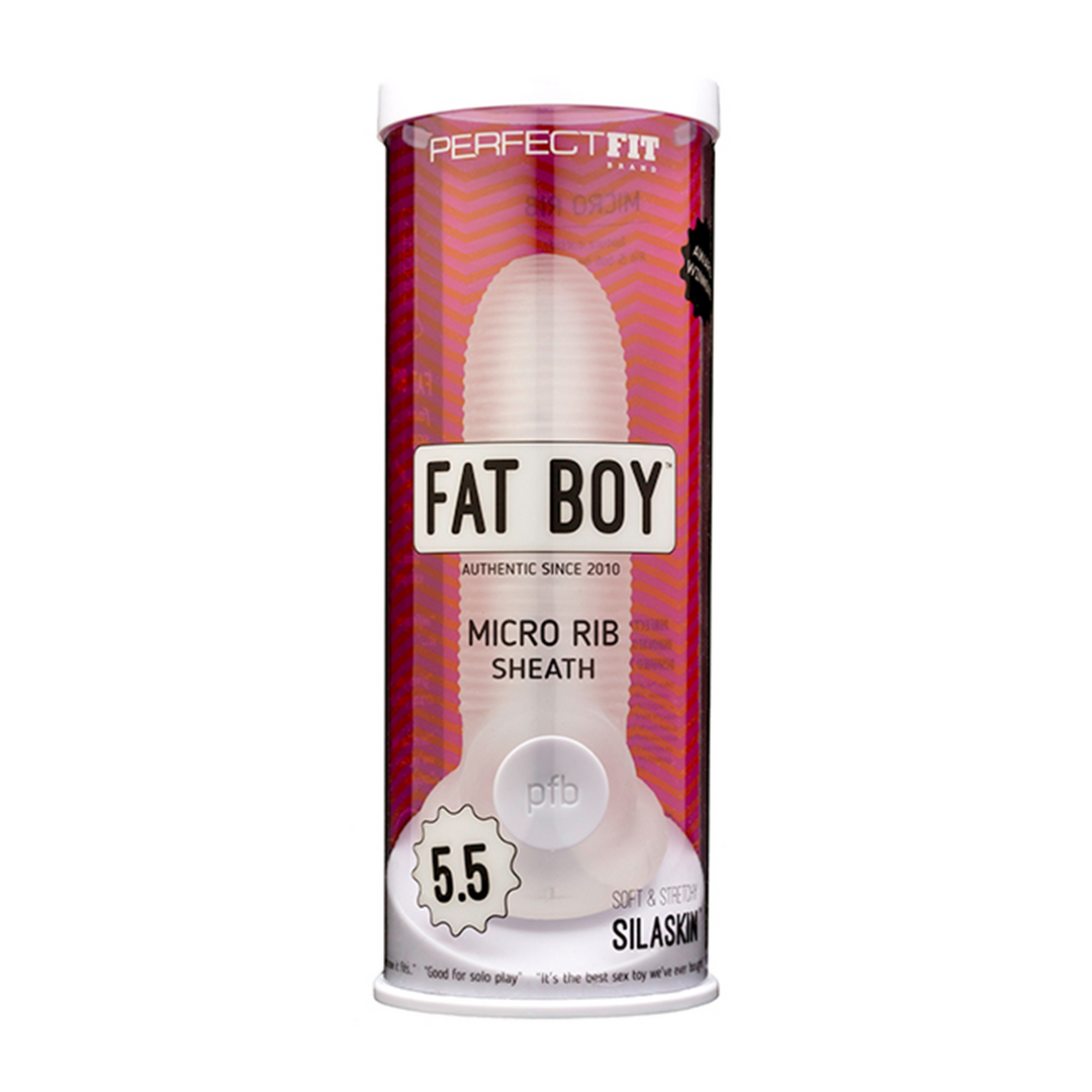 Fat Boy Micro Ribbed Sheath - Dildo - 5.5 / 14 cm 2
