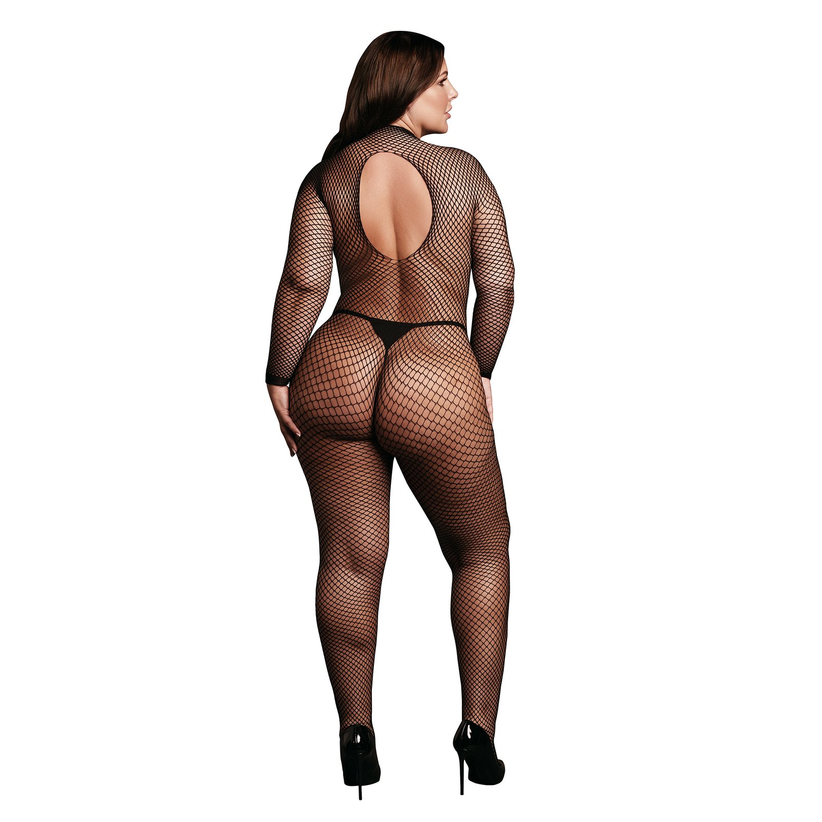 Bodystocking Fishnet Structure - Open/Turtle - Queen Size - Black 4
