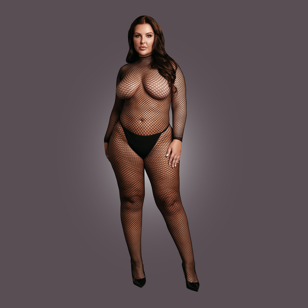 Bodystocking Fishnet Structure - Open/Turtle - Queen Size - Black 5