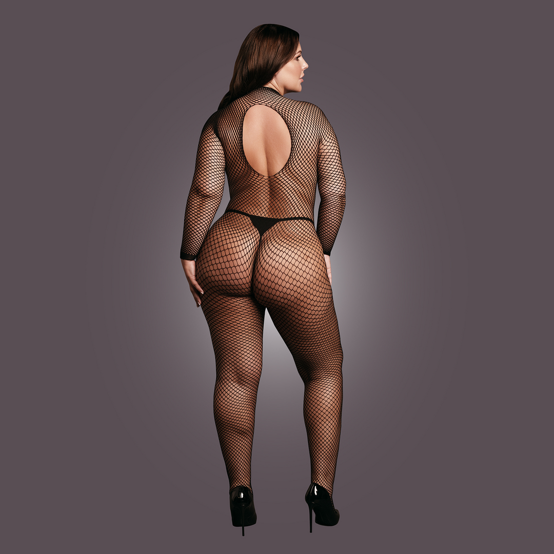 Bodystocking Fishnet Structure - Open/Turtle - Queen Size - Black 6
