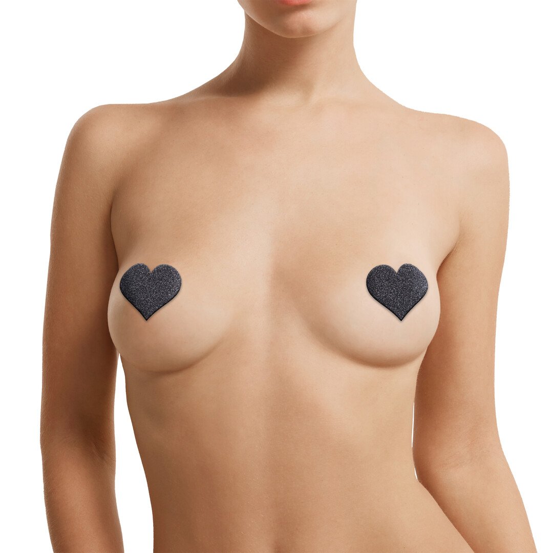 Nipple Cover Set - Cross Star Heart - Black 1
