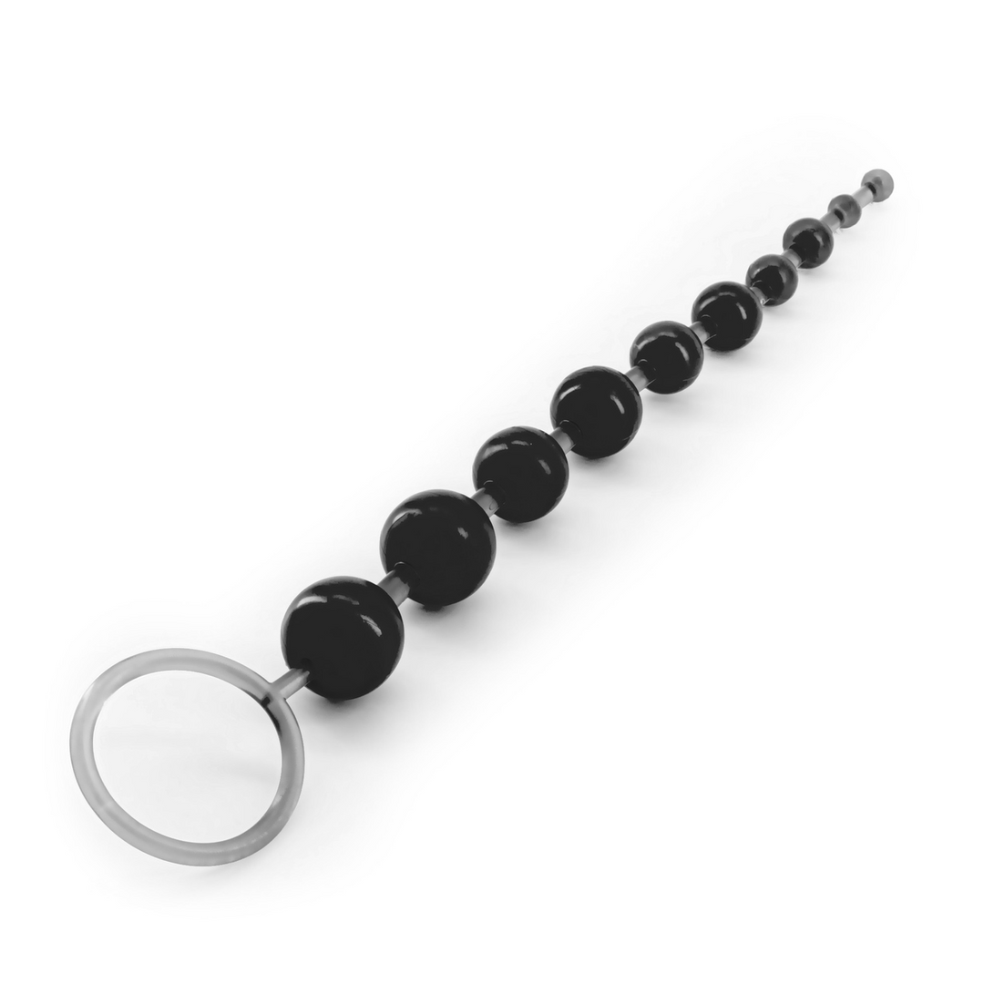 Basic Anal Beads - 10 Bead Chain - Black 3