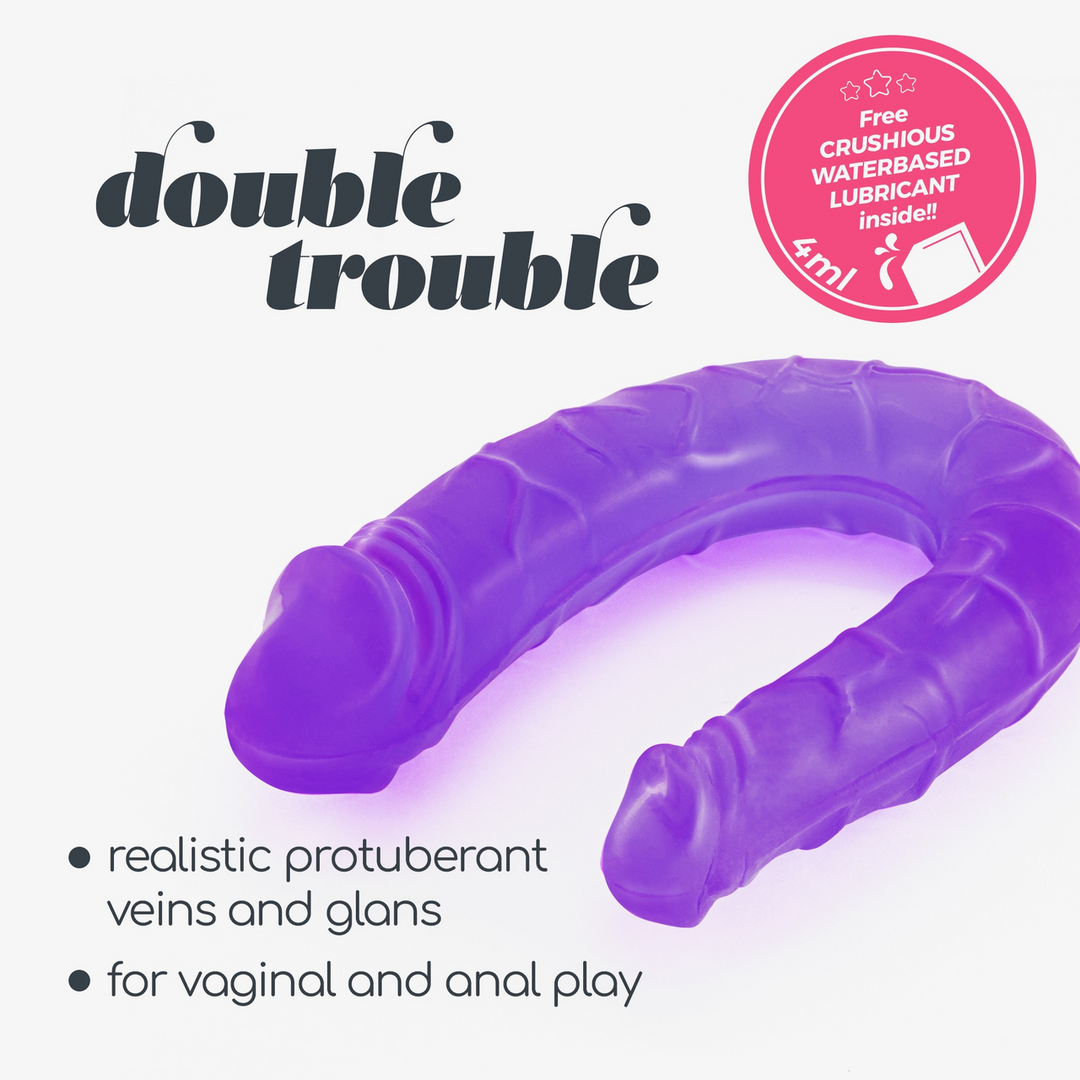 Double Trouble - Double Dildo - 10.6 / 27 cm - Purple 5