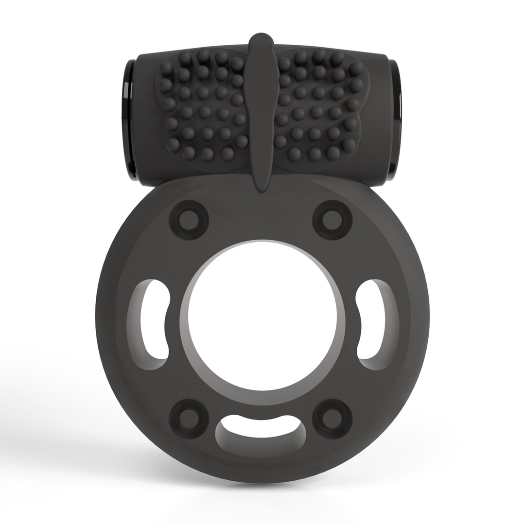 Booster - Cockring with Vibrating Bullet - Black