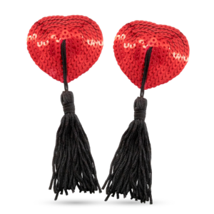 Bettie Boobs - Nipple Tassels - Red/Black