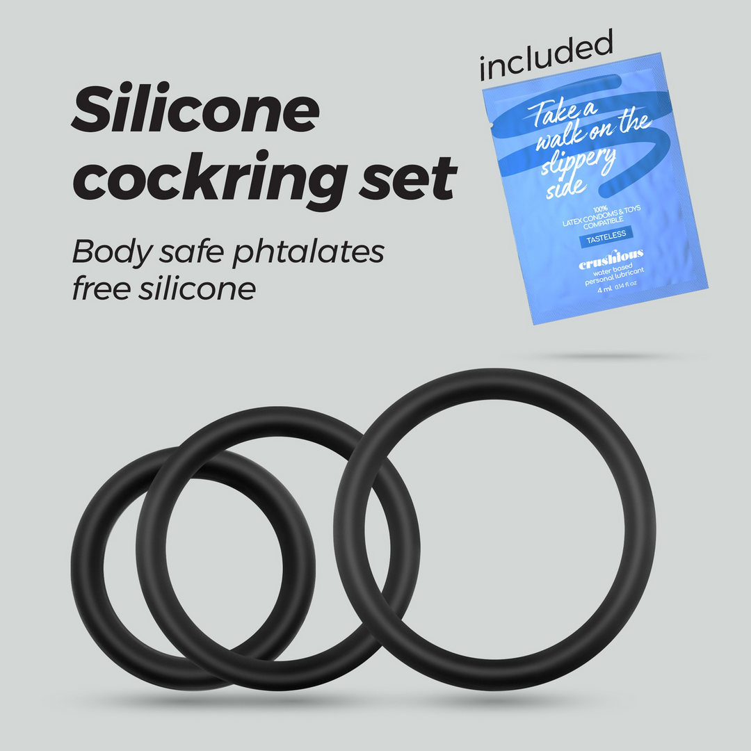 Bandoleros - Silicone Cockring Set - Black 5