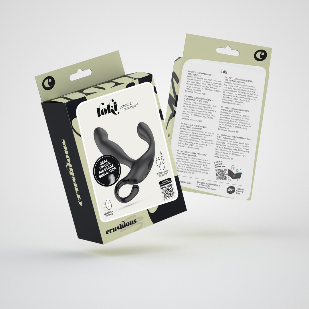 Loki - Rechargeable Prostate Massager with Remote Control - Black 2