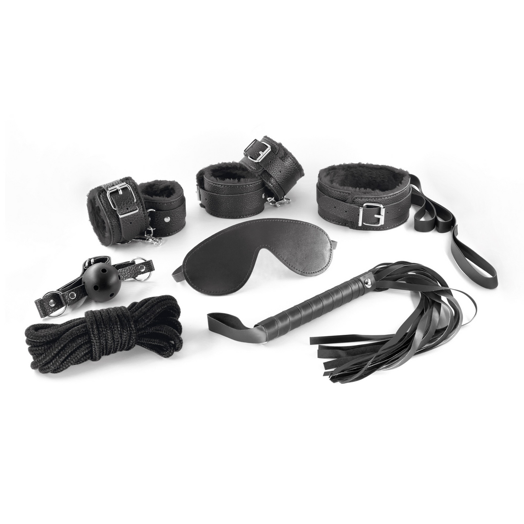 Dungeons and Maidens - 8 Piece BDSM Kit - Black