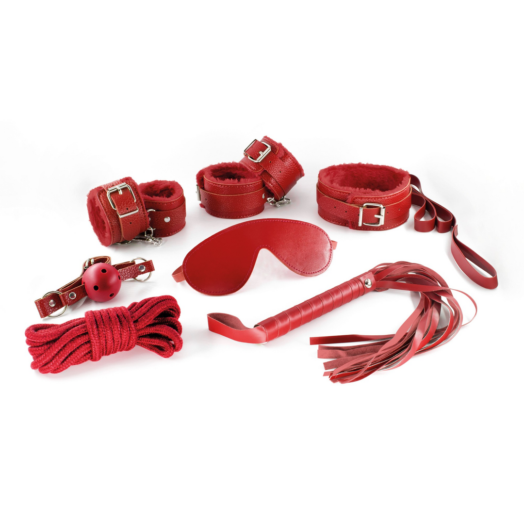 Dungeons and Maidens - 8 Piece BDSM Kit - Red