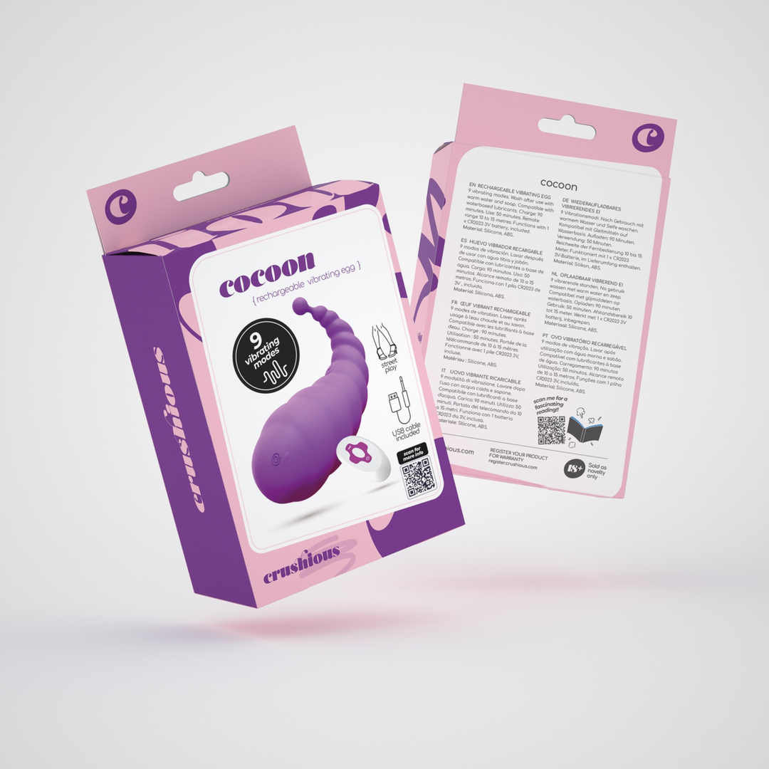 Cocoon - Rechargeable Vibrating Egg with Remote Control - Purple 2