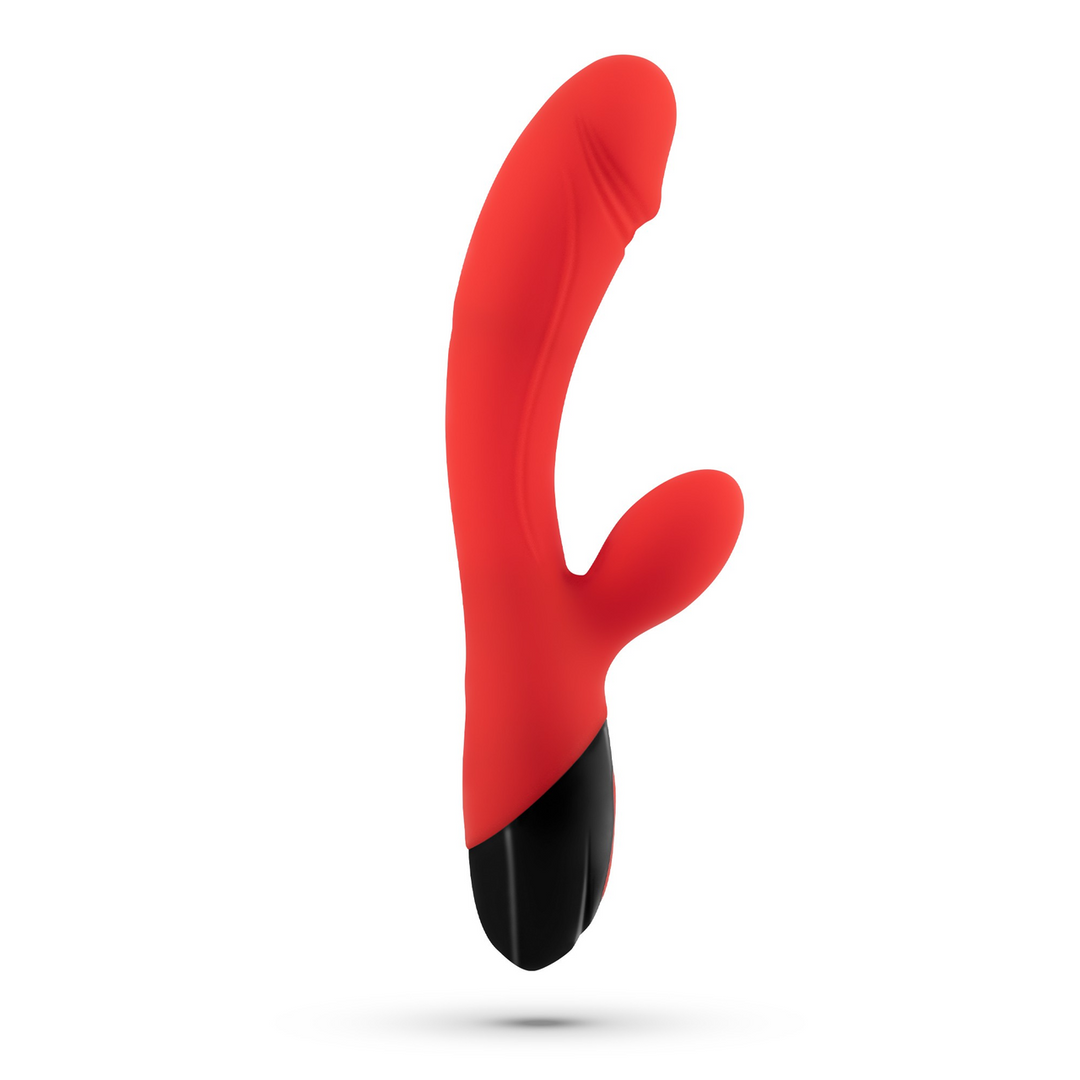 Dare Dong - Rechargeable Rabbit Vibrator - Red 3