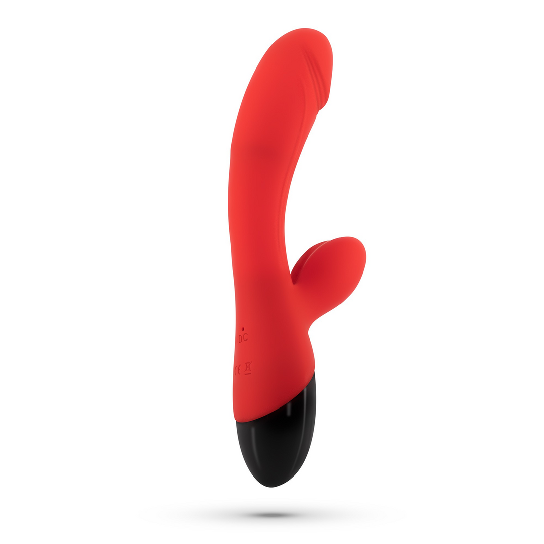 Dare Dong - Rechargeable Rabbit Vibrator - Red 4