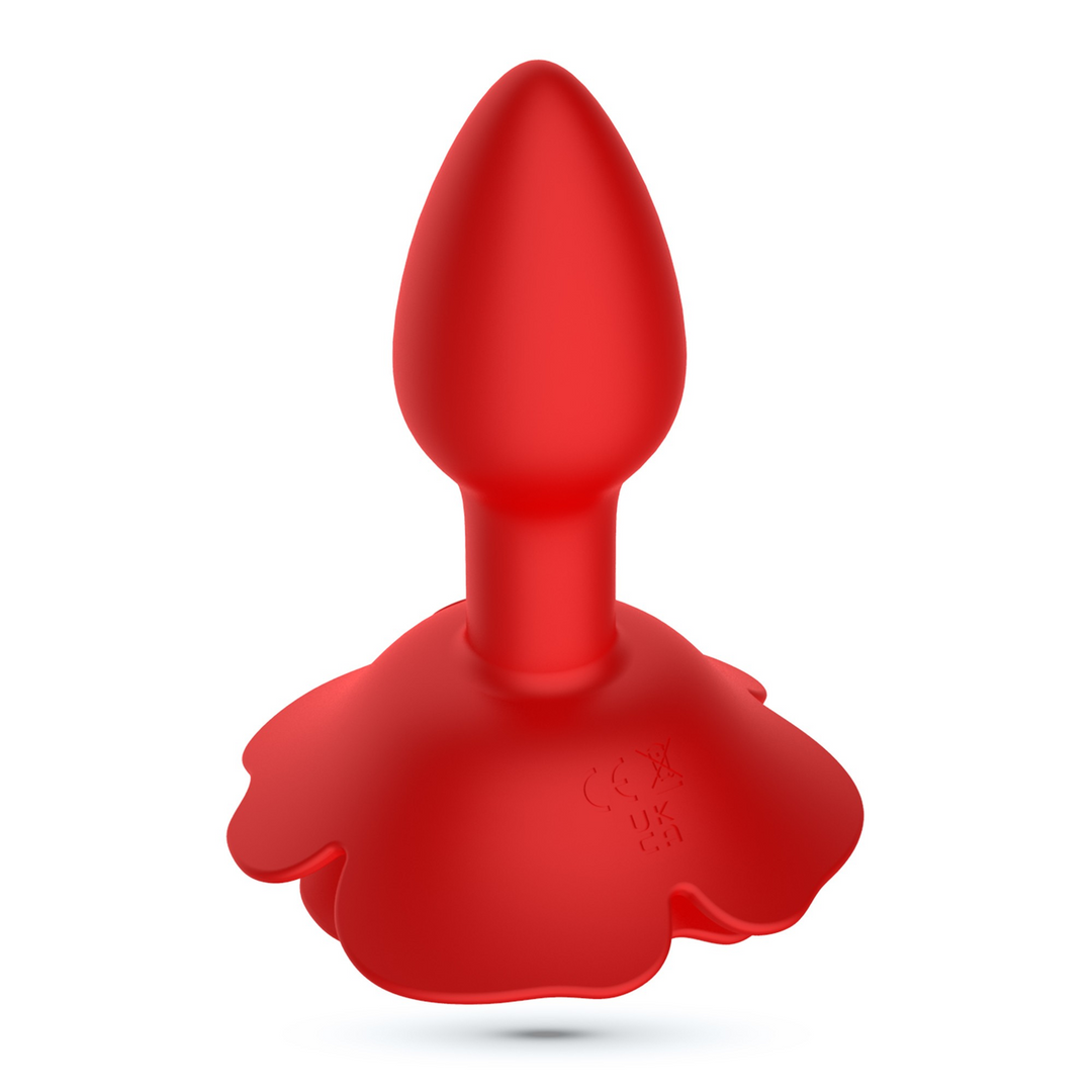 Giulietta - Rotating Anal Rose Plug with Remote Control - Red 4