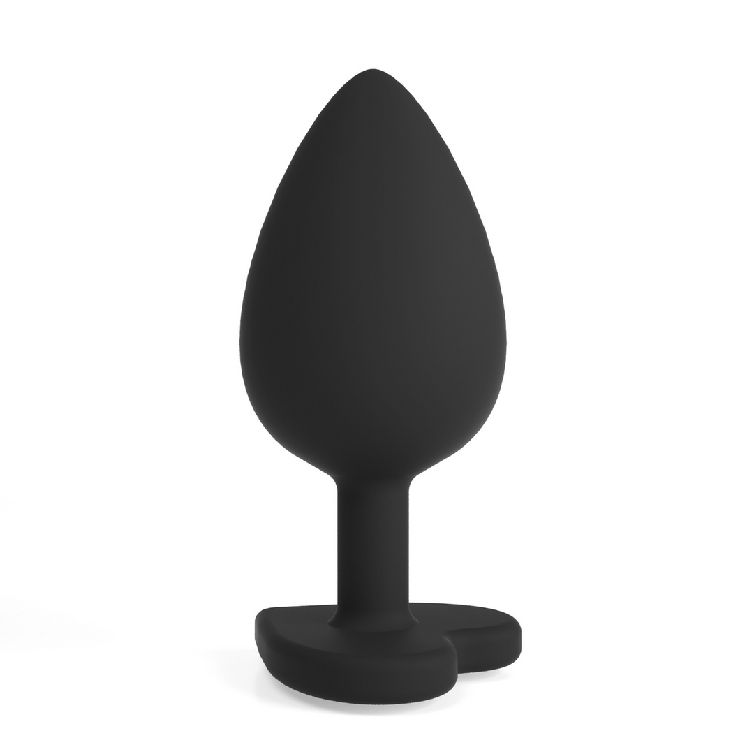 Cuore - Anal Plug with Four Interchangeable Jewels - Small - Black 4
