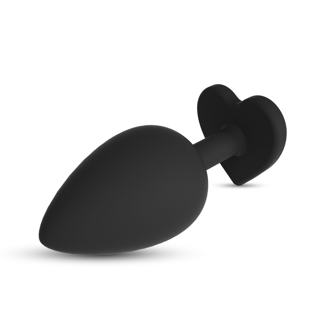 Cuore - Anal Plug with Four Interchangeable Jewels - Large - Black 5