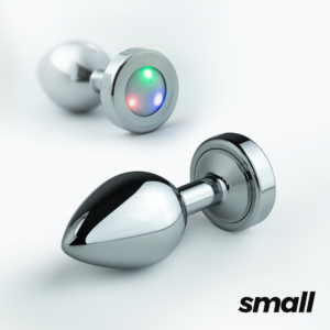 Borealis - Metal Anal Plug with LED RGB - Small - Silver