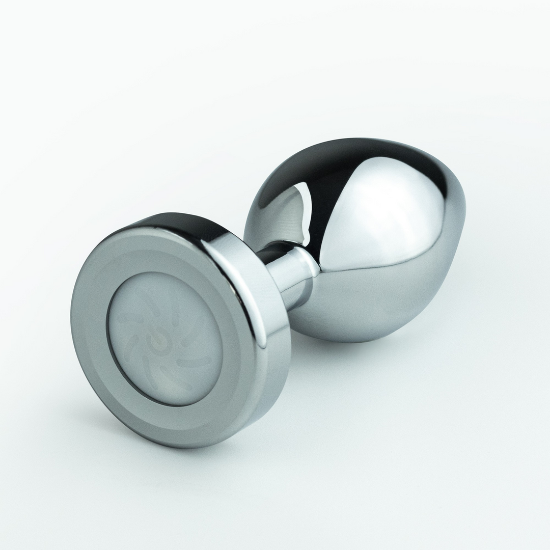 Borealis - Metal Anal Plug with LED RGB - Small - Silver 5