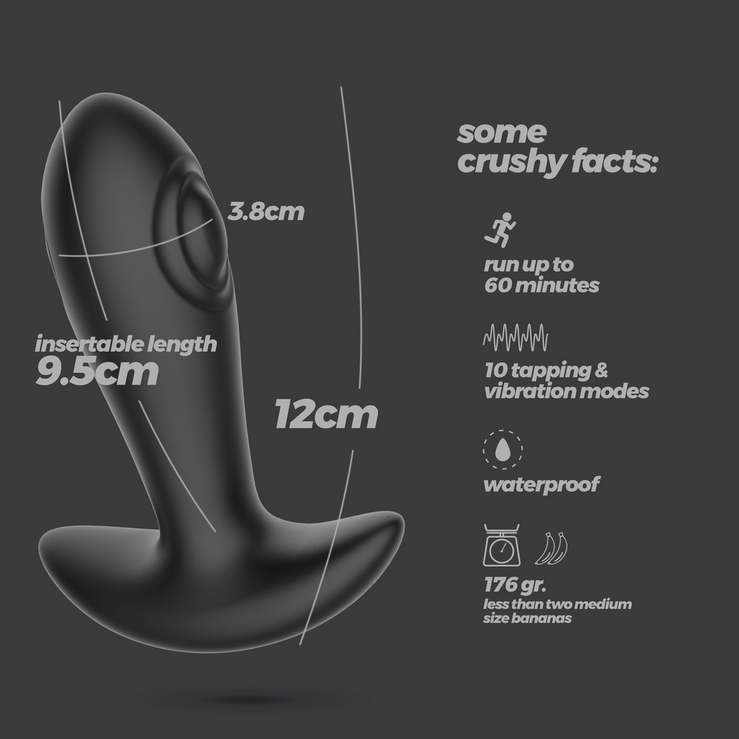 Octo - Tapping Anal Plug with Remote Control - Black 6