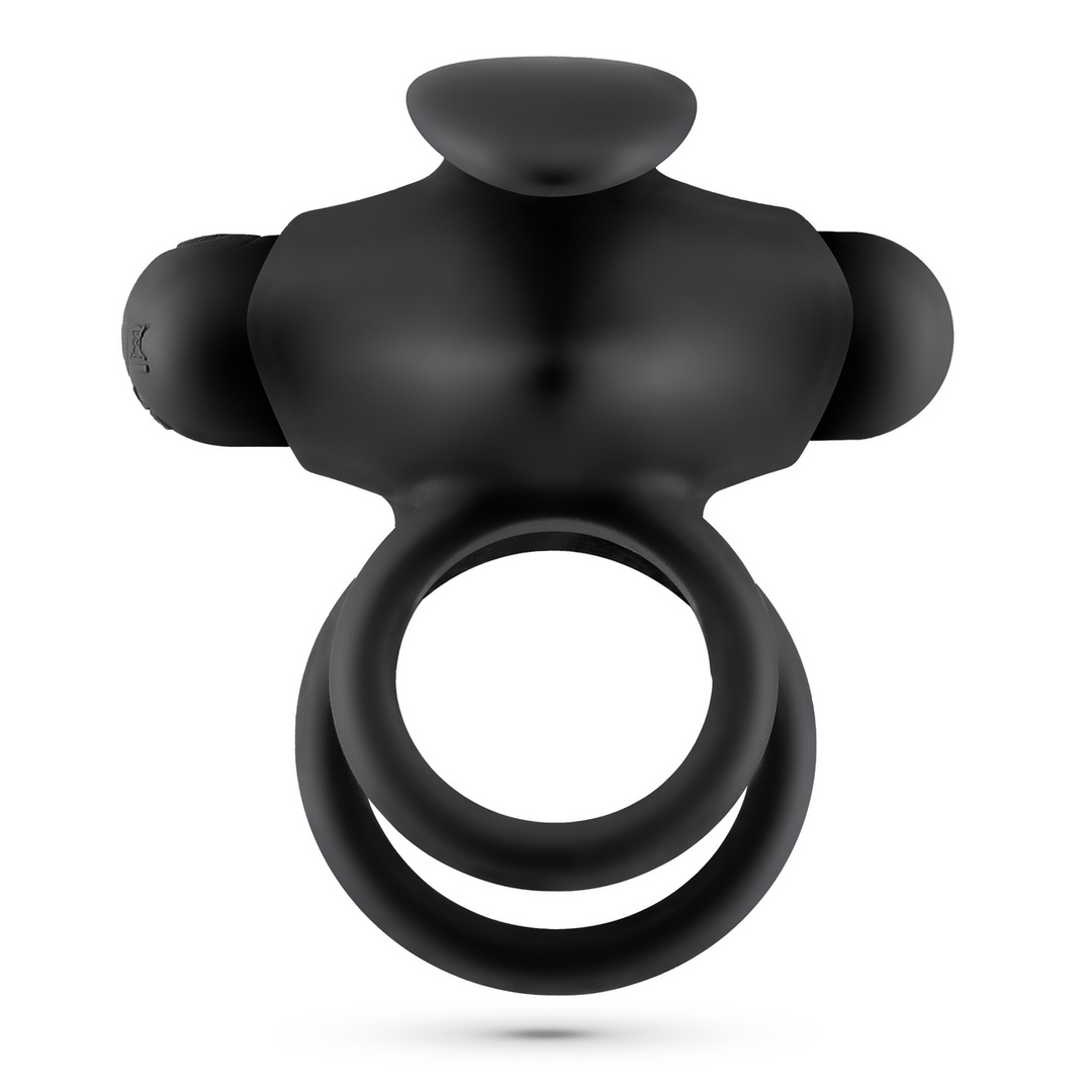 Thumper - Vibrating Double Cockring with Remote Control - Black 3