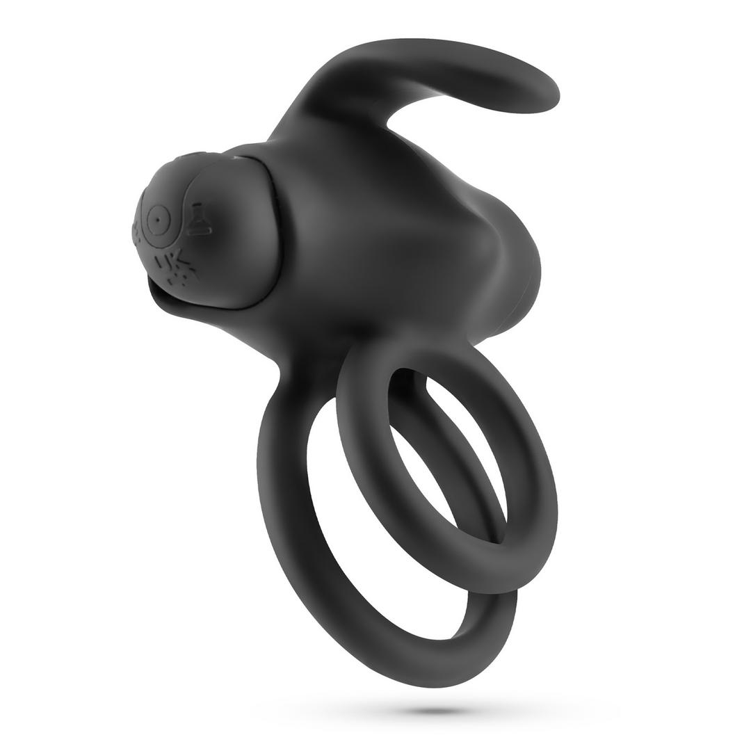 Thumper - Vibrating Double Cockring with Remote Control - Black 4