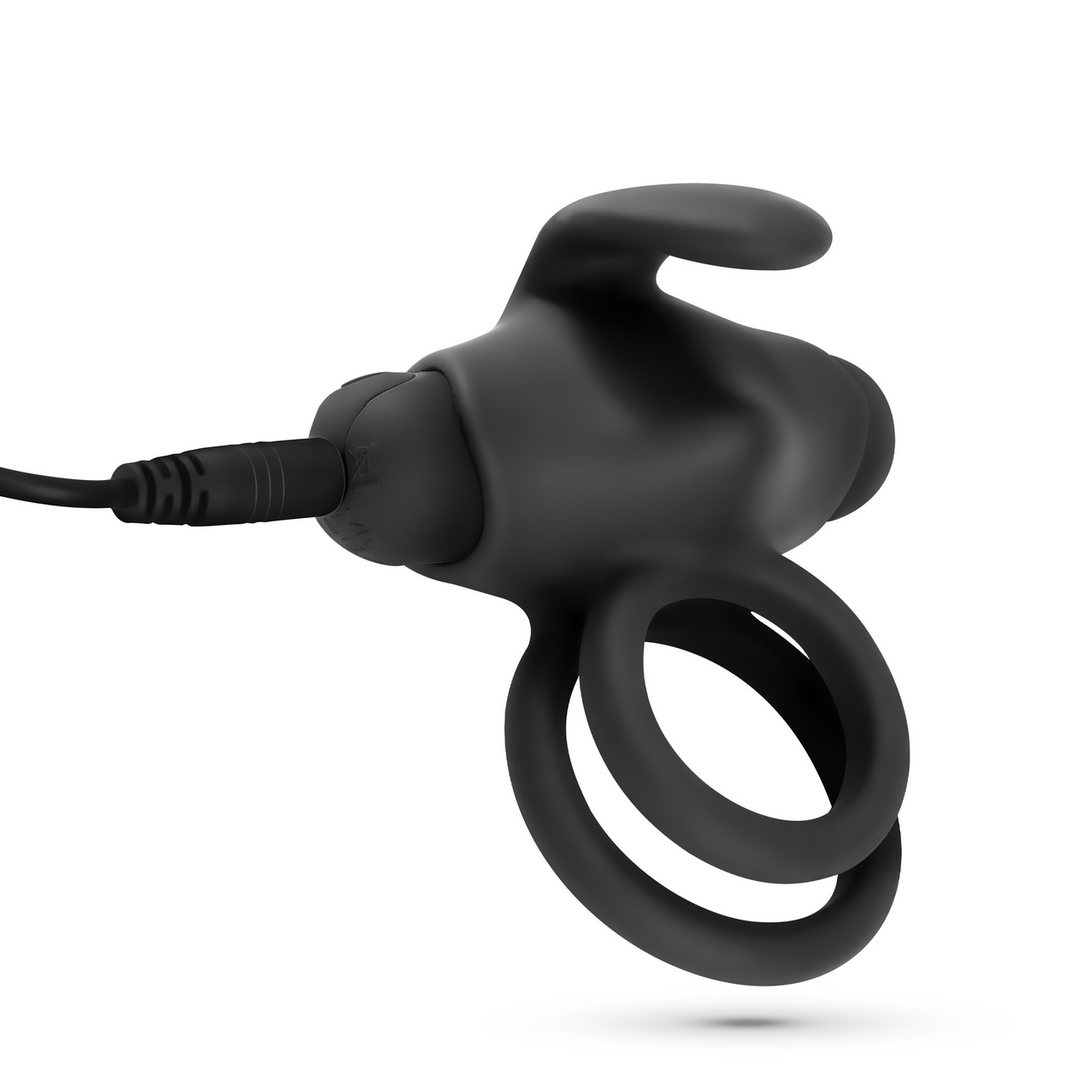 Thumper - Vibrating Double Cockring with Remote Control - Black 5