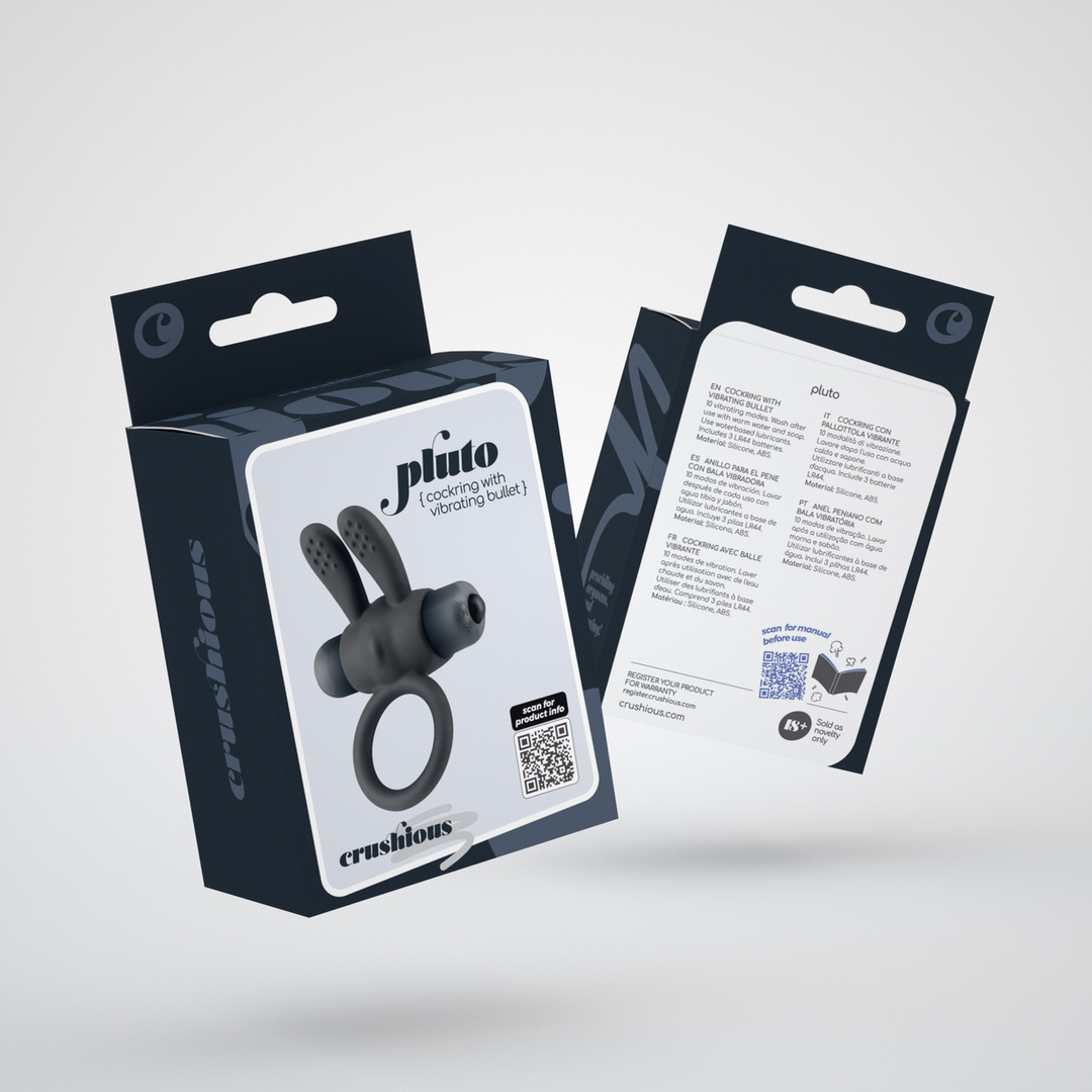 Pluto - Cockring with Vibrating Bullet - Black 2