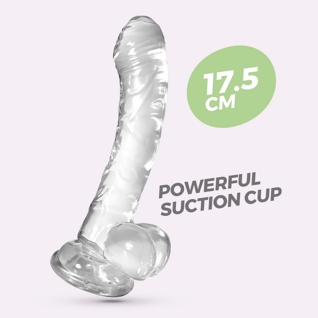 Hudini - Jelly Flexible Anal Dildo - 6.9/ 17,5 cm - Clear 6