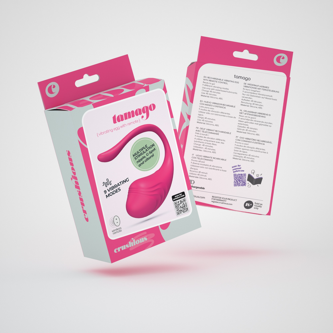 Tamago - Rechargeable Vibrating Egg with Remote Control - Pink 2