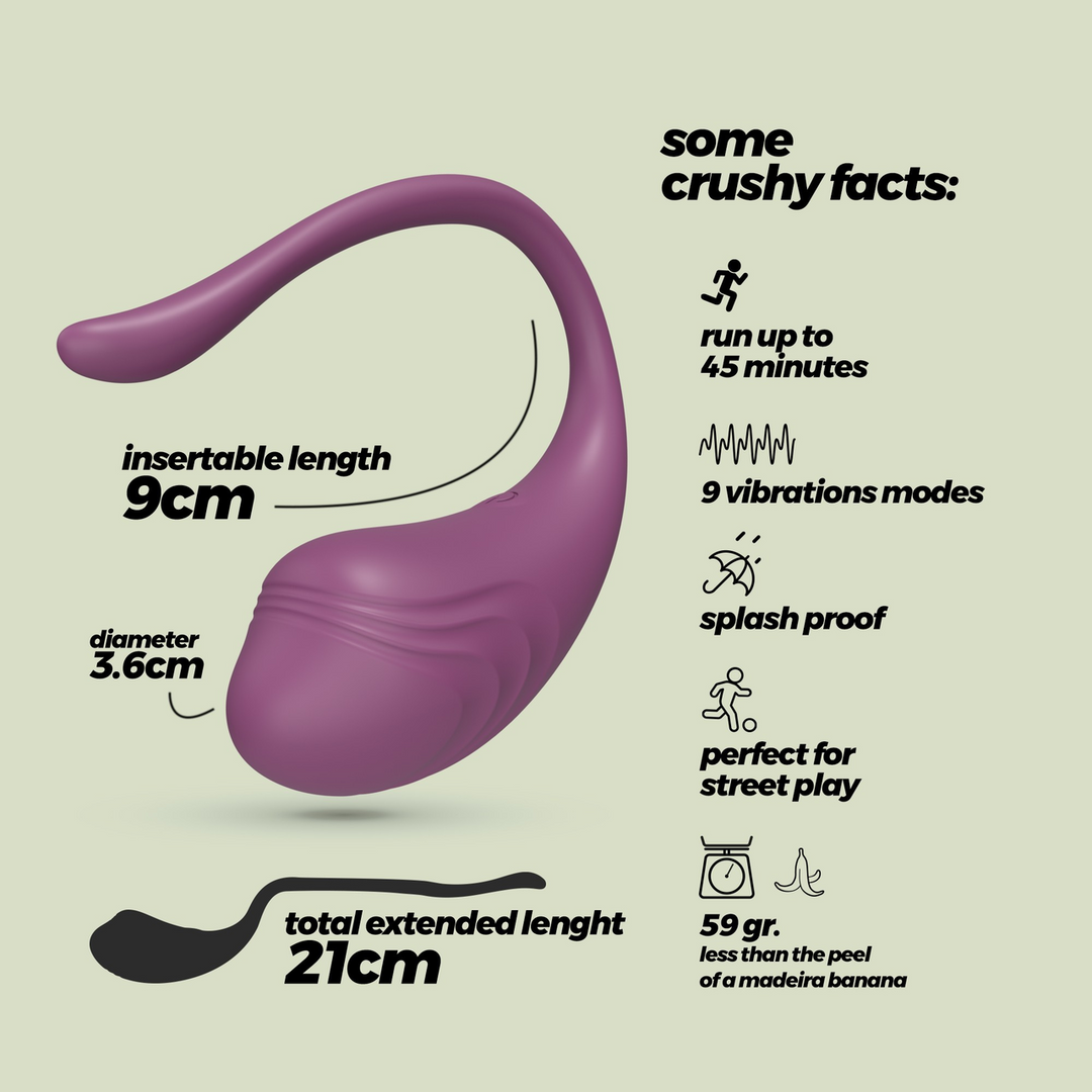 Tamago - Rechargeable Vibrating Egg with Remote Control - Purple 6