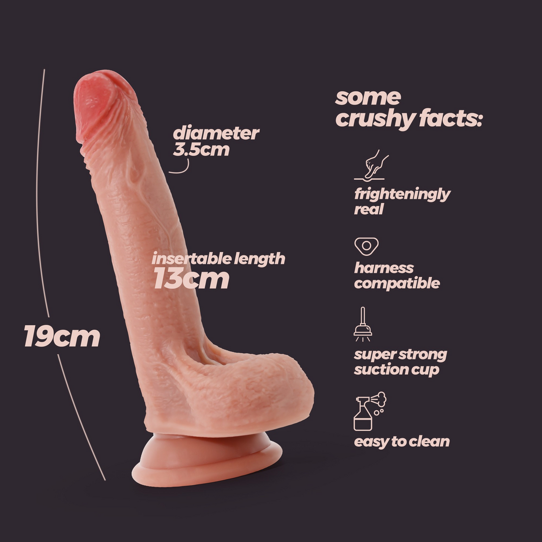 Inviktus - Liquid Silicone Dildo - 7 / 19 cm - Flesh 6