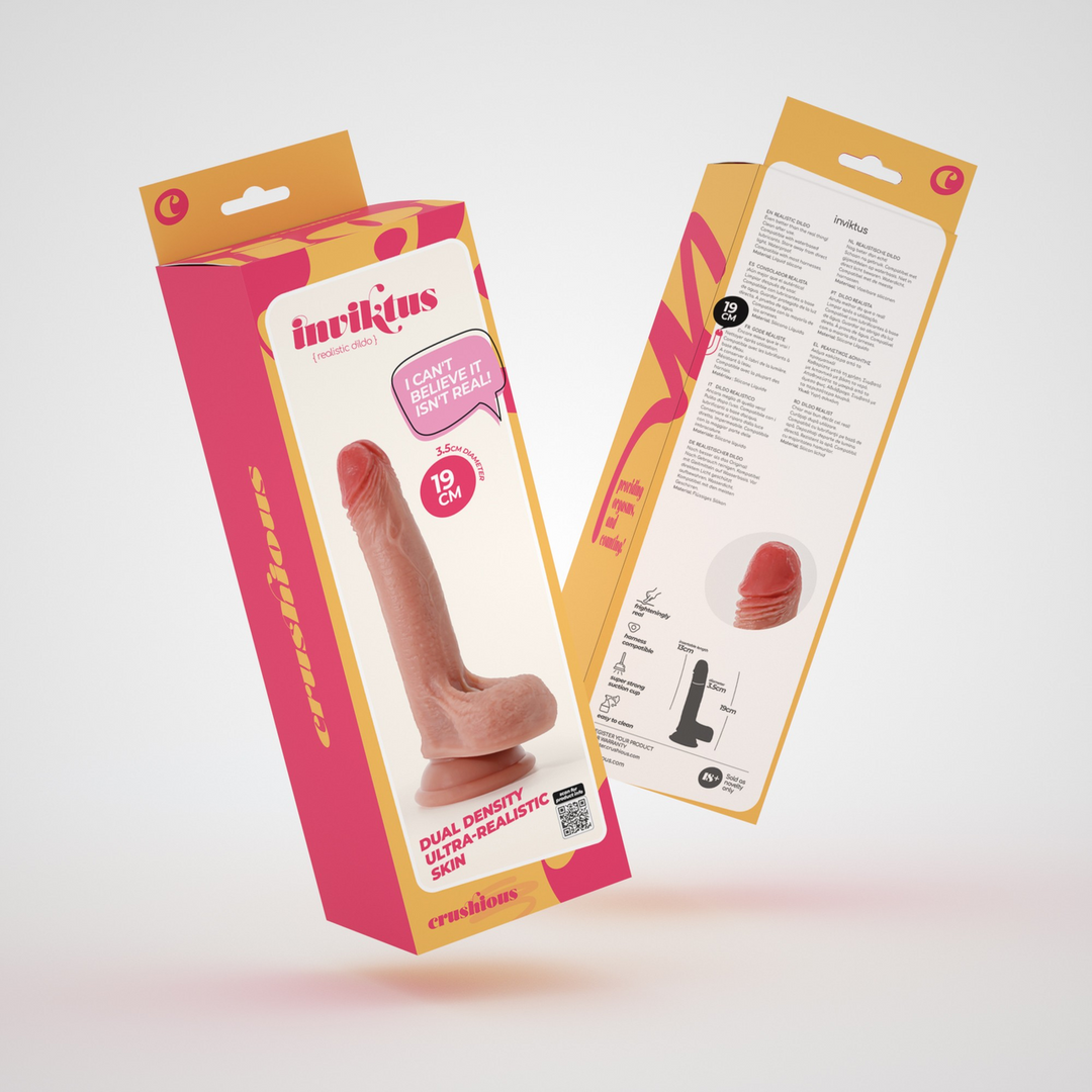 Inviktus - Liquid Silicone Dildo - 7 / 19 cm - Flesh 2
