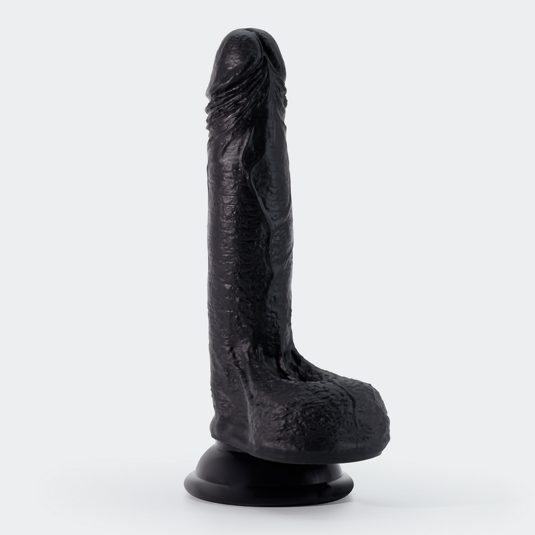 Inviktus - Liquid Silicone Dildo - 7 / 19 cm - Black
